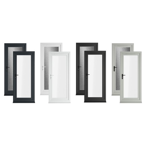 Bespoke pvc single door - door, clear