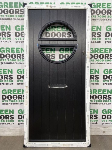Composite front door black - front,