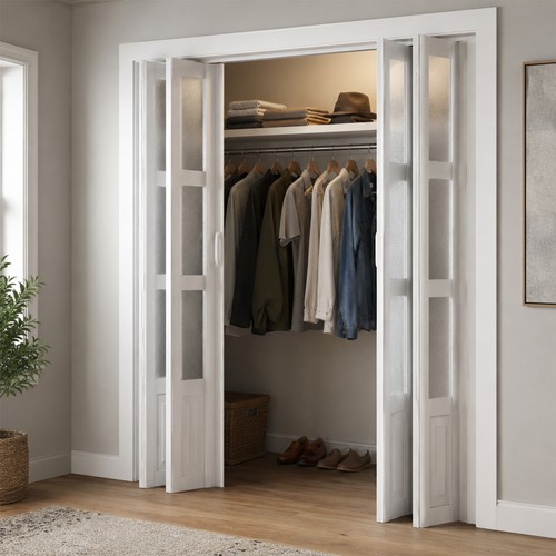 New pvc accordion door with - new,