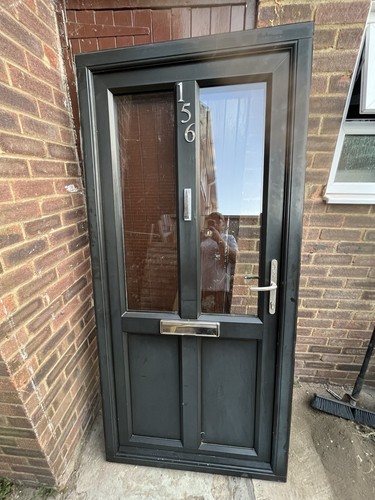 Pvc front door and - front, black